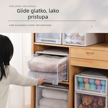 Yanshen kutija za ladice za skladištenje – PP plast, japanski stil, prozirna, višenamjenska
