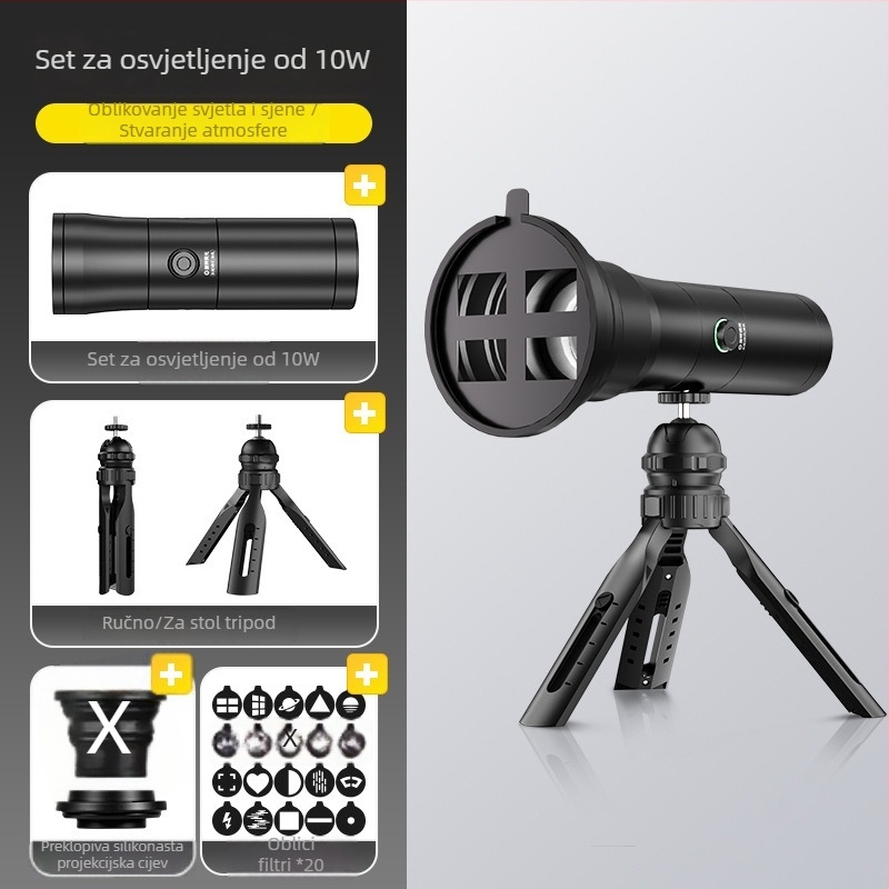 Mini osvjetljenje za livestream Yu guang, 10W, Type-C 5V-2A, 5500–5600K, prenosno LED osvjetljenje