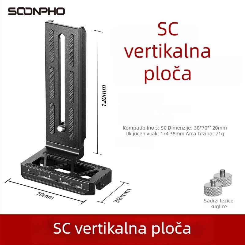 Ploča za kameru tipa L — tip: Photography screws, materijal: aluminijska legura, marka: Other