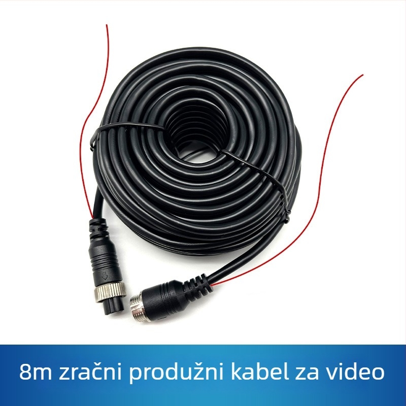 Automobilski video kabel za stražnju kameru s četiri kanala i avionskim konektorom, PVC omotač, ROHS certifikat, za audio i video