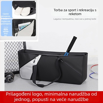 Sportska torba za badminton, unisex, izdržljiva najlonska konstrukcija, poliesterska podstava, pogodna za badminton i druge rekete sportove, zimska sezona 2025
