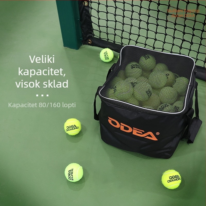 Odea Odear tkaninska tenis torba, sklopiva i prijenosna, za tenis i badminton, kapacitet 80–160 lopti, ručno nošenje