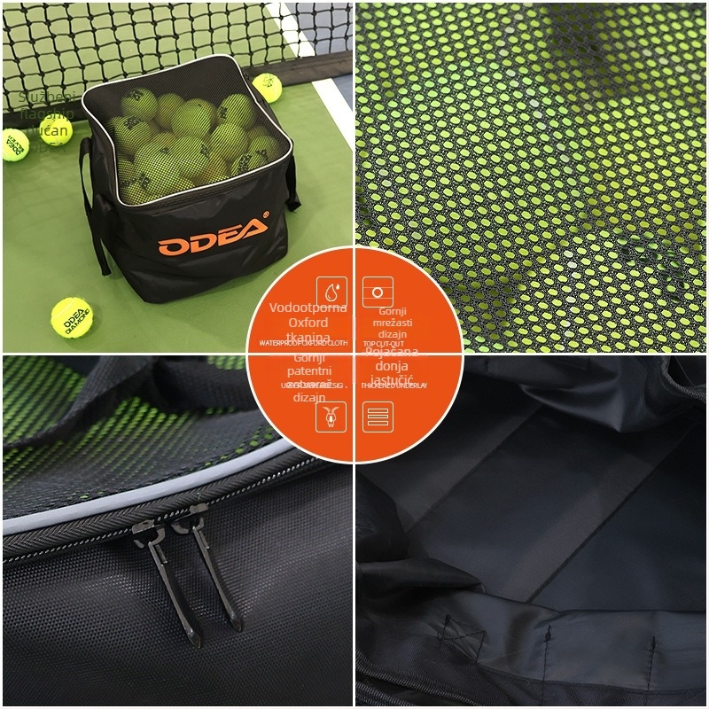 Odea Odear tkaninska tenis torba, sklopiva i prijenosna, za tenis i badminton, kapacitet 80–160 lopti, ručno nošenje