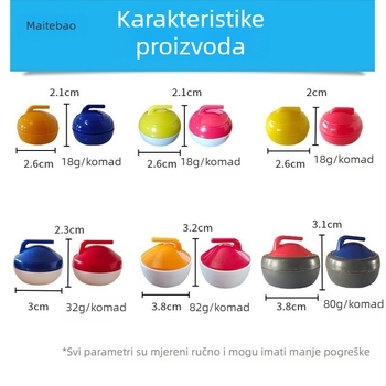 Pribor za stolni curling – mini kuglice za stolni curling, kugle za bowling, suhe curling kuglice u velikim količinama (3C: Igračke za uzrast 14+; Dobno dobno: 0–3 godina)