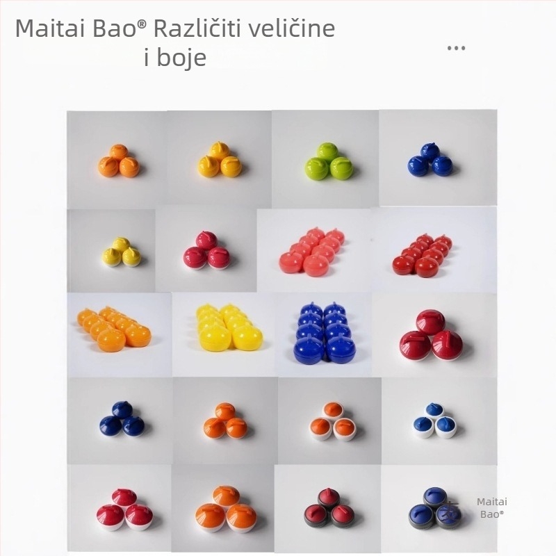 Pribor za stolni curling – mini kuglice za stolni curling, kugle za bowling, suhe curling kuglice u velikim količinama (3C: Igračke za uzrast 14+; Dobno dobno: 0–3 godina)