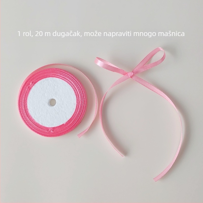 Dekor za tortu od vrpce - baletni stil, ručna izrada, DIY buket od vrpice za kućni i svečani dekor