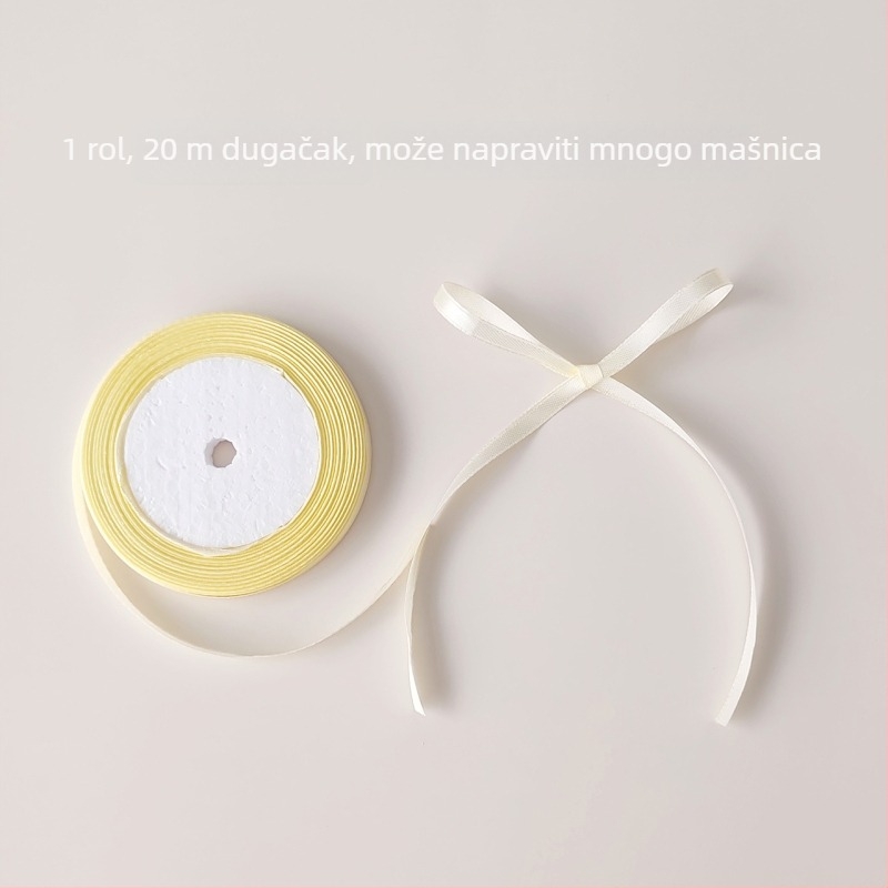 Dekor za tortu od vrpce - baletni stil, ručna izrada, DIY buket od vrpice za kućni i svečani dekor