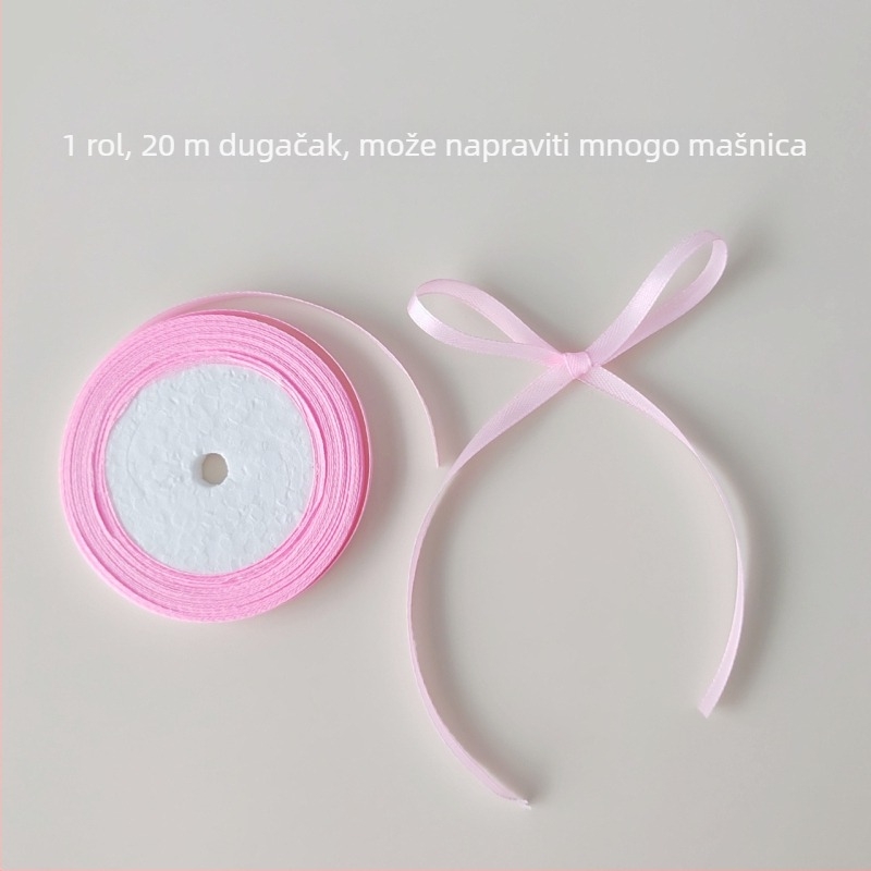 Dekor za tortu od vrpce - baletni stil, ručna izrada, DIY buket od vrpice za kućni i svečani dekor