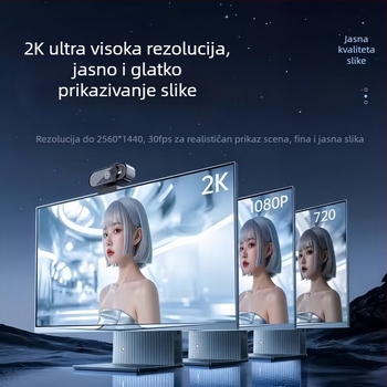 Pametna PTZ HD stolna kamera s 8MP senzorom, USB 2.0, ugrađen mikrofonom, bez upravljača, za online nastavu i livestream