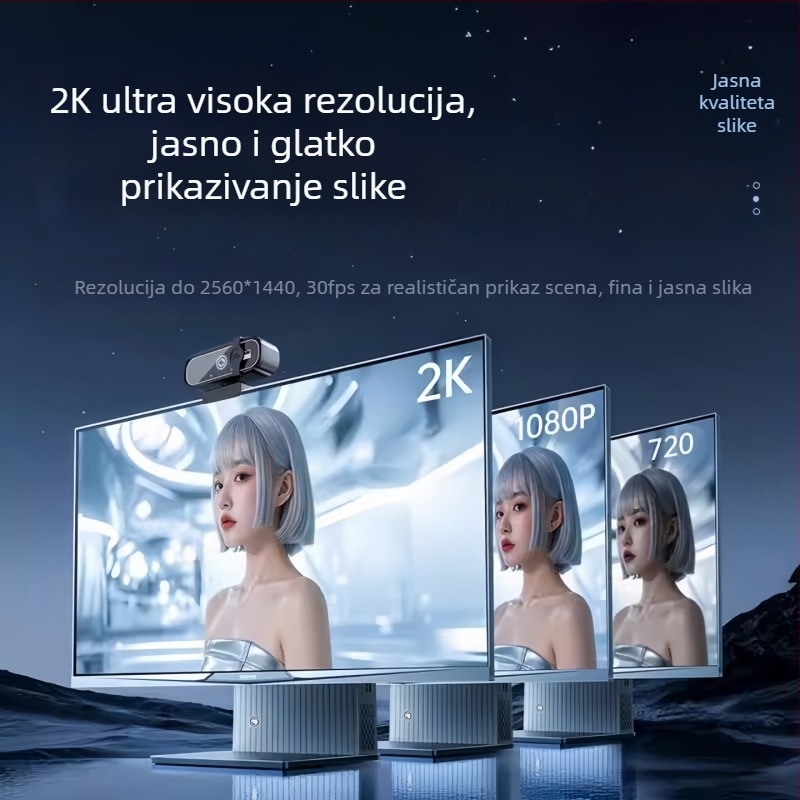 Pametna PTZ HD stolna kamera s 8MP senzorom, USB 2.0, ugrađen mikrofonom, bez upravljača, za online nastavu i livestream