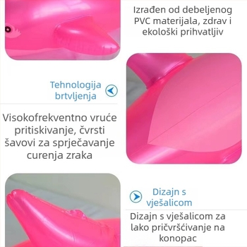 Dječja napuhiva delfin igračka za djecu - ekološki PVC, brend Fortune 9, vodena igračka za bazen i plažu