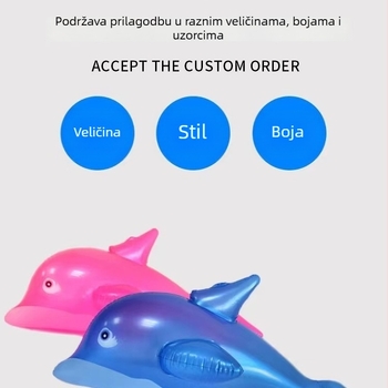 Dječja napuhiva delfin igračka za djecu - ekološki PVC, brend Fortune 9, vodena igračka za bazen i plažu