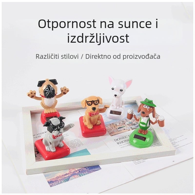 Automobilska ukrasna figura u obliku psa, karikatura (ABS materijal; otisak logotipa; mogućnost prilagodbe; moderan stil)