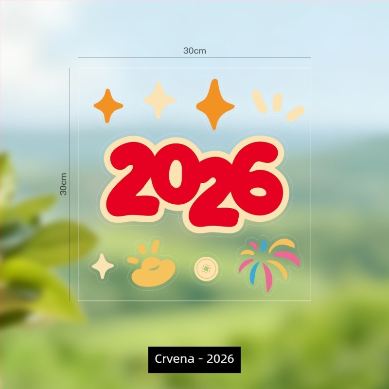Prozorski naljepnice Banda – PVC elektrostaticke dekoracije za Proljetni festival, Godina Konja; prikladno za poklon, pakiranje Opp vrećica