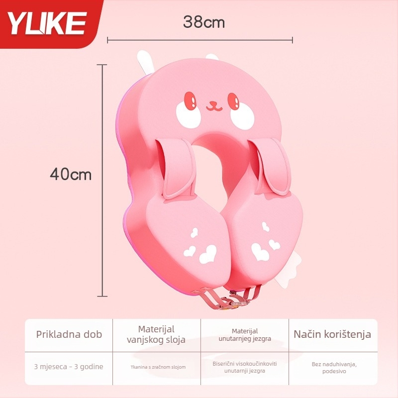 Ne-naduvljivi plivački prsten za bebe i djecu, podrška ispod pazuha, uzrast od 3 mjeseca do 10 godina