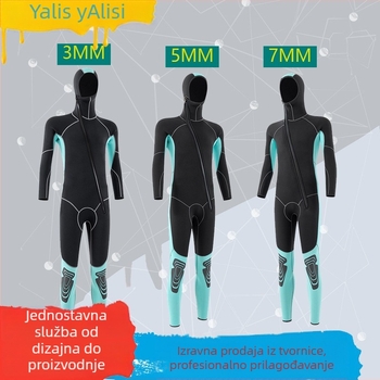 Yalisi Unisex 3/5/7 mm jednodijelni wetsuit za ronjenje i snorkeling, sve sezone zaštita od hladnoće