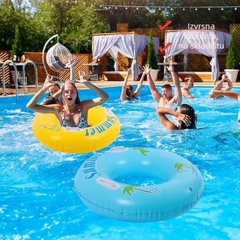 Naduvani plivački prsten za početnike, dizajn protiv prevrtanja za odrasle, pogodan za vodene zabave i bazene, PVC materijal