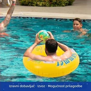 Naduvani plivački prsten za početnike, dizajn protiv prevrtanja za odrasle, pogodan za vodene zabave i bazene, PVC materijal