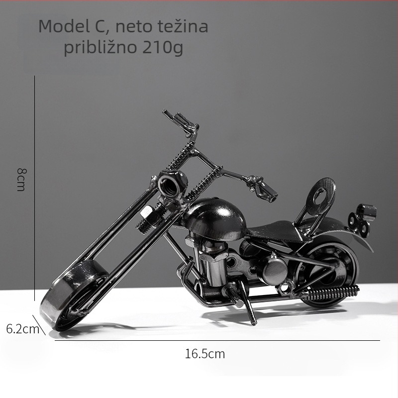 Figura od smole za stolnu dekoraciju - motocikl, klasičan vintage stil
