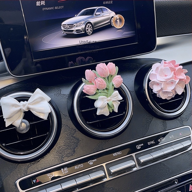 Auto difuzor kamenje s gip"skim držačem, klip za izlaz zraka, musk miris, aromatičan i uklanjanje mirisa