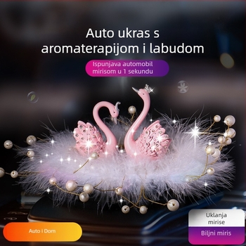 Auto unutarnja dekoracija – dizajn labud, smola, minimalistički stil, dekoracija, brend Love to sell