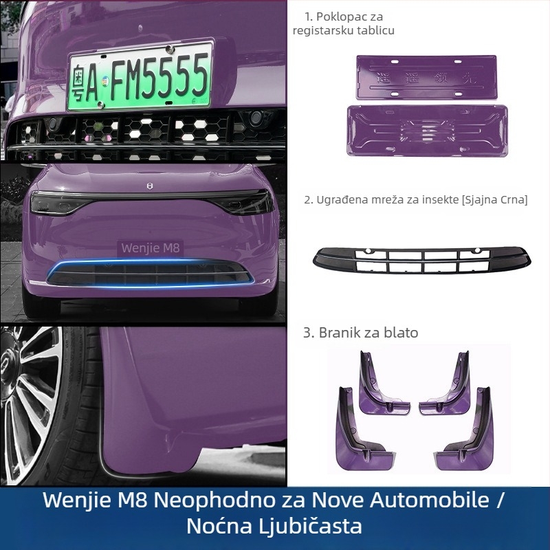 Control ze ABS plastični blatnik za Wenjie M8 – prednji blatnik za kotač, kompatibilan s Ask the World M8