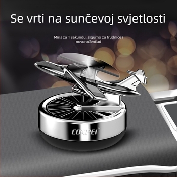 Difuzor mirisa za automobil s dizajnom aviona, okruglo tijelo od legure, moderan stil, mogućnost prilagodbe