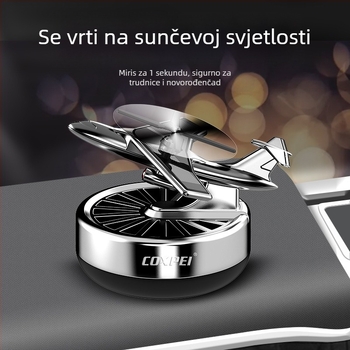 Difuzor mirisa za automobil s dizajnom aviona, okruglo tijelo od legure, moderan stil, mogućnost prilagodbe