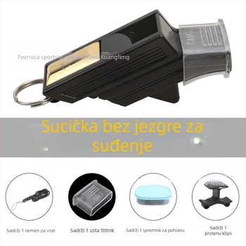 Sudska zviždaljka za natjecanja — ABS, jednokratno pakiranje, 240 komada u kutiji, pogodna za košarku, nogomet i odbojku