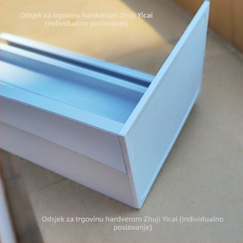 Integrirani stropni panel s mrežom ćelijske strukture za kućicu zavjesa: pribor za vodilicu, legirani ležajni kolut, poklop utora i završna zaključna glava.