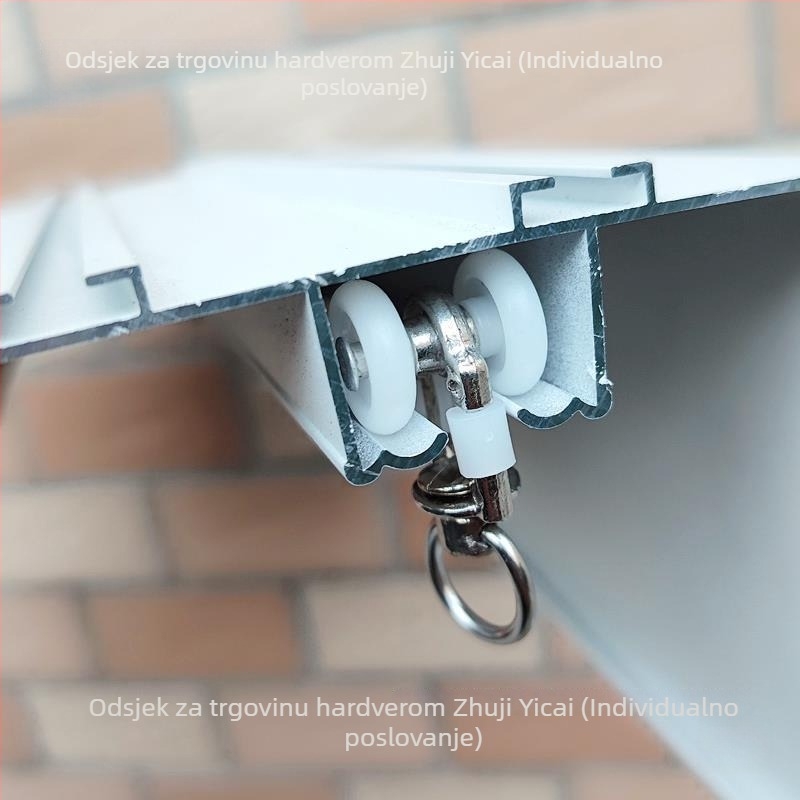 Integrirani stropni panel s mrežom ćelijske strukture za kućicu zavjesa: pribor za vodilicu, legirani ležajni kolut, poklop utora i završna zaključna glava.