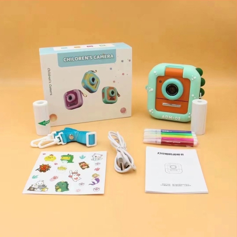 Polaroid dječja kamera za instantno printanje, model M8, TF kartom za pohranu, 4800W interpolirana rezolucija, ABS+TPU kućište, 1200mAh baterija