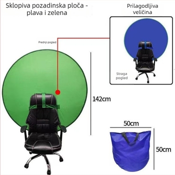 Pozadinska tkanina — Neutral marka, poliester tafta, 0,6 kg, uključuje pozadinski zaslon i torbu za pohranu