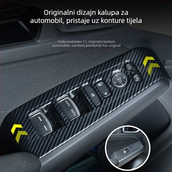 Unutarnja prilagodba za Honda Civic 11. generacije: okvir središnjeg pločnog sustava s stražnjim otvorom za ventilaciju i staklenim prekidačem, ABS