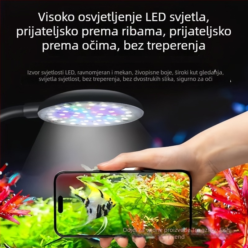 Klip LED rasvjeta za akvarij Mai Bao Mini Light Panel, potpuno spektra, USB, 7W, 150 g