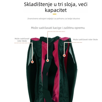 Le Move torba za rolerice, trokutični dizajn, proširiva, prozračna, vanjski PU + mreža