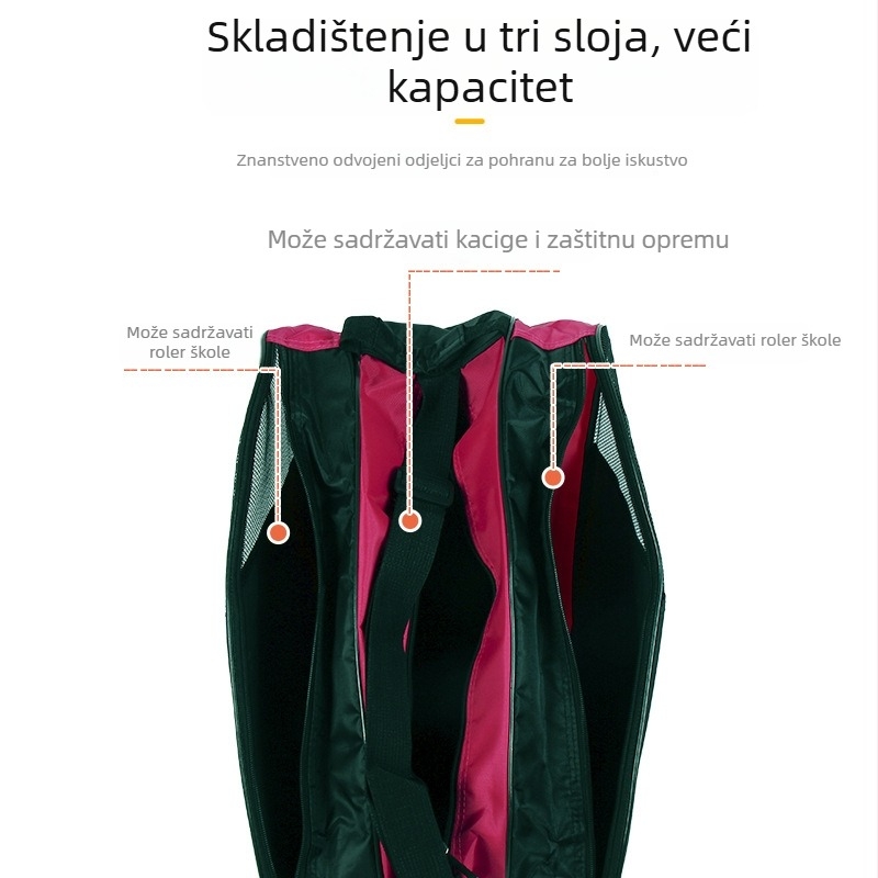 Le Move torba za rolerice, trokutični dizajn, proširiva, prozračna, vanjski PU + mreža