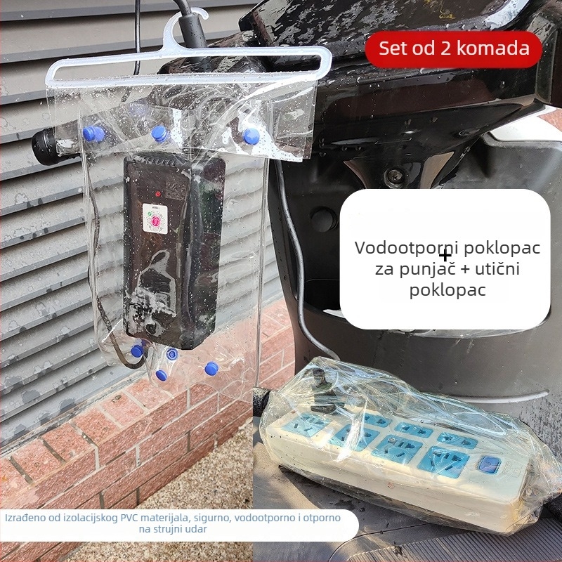 Vodootporno pokrivalo za punjač električnog bicikla – APKI, otvaranje snap kopčom, kvadratno vješanje, boemski, pastoralni, japanski, minimalistički, lagani luksuz