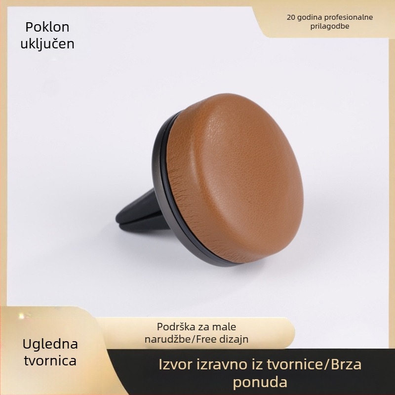 Prilagođeni luksuzni klip za automobilsku ventilaciju s logom – metalni držač parfema, 10–20 ml, kožni/oceanski miris, isparavanje 61–90 dana, One Gift
