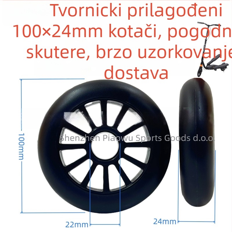PU kotač za rolere, skateboard i kolica za kupovinu – jedno kolo, materijal PU, opće namjene