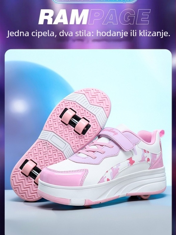 Dječje transformirajuće tenisice s četiri kotača za dječake i djevojčice