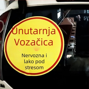 Heni Reflektivna upozoravajuća naljepnica s karikaturom, montaža usisnom čašom, za žene vozačice