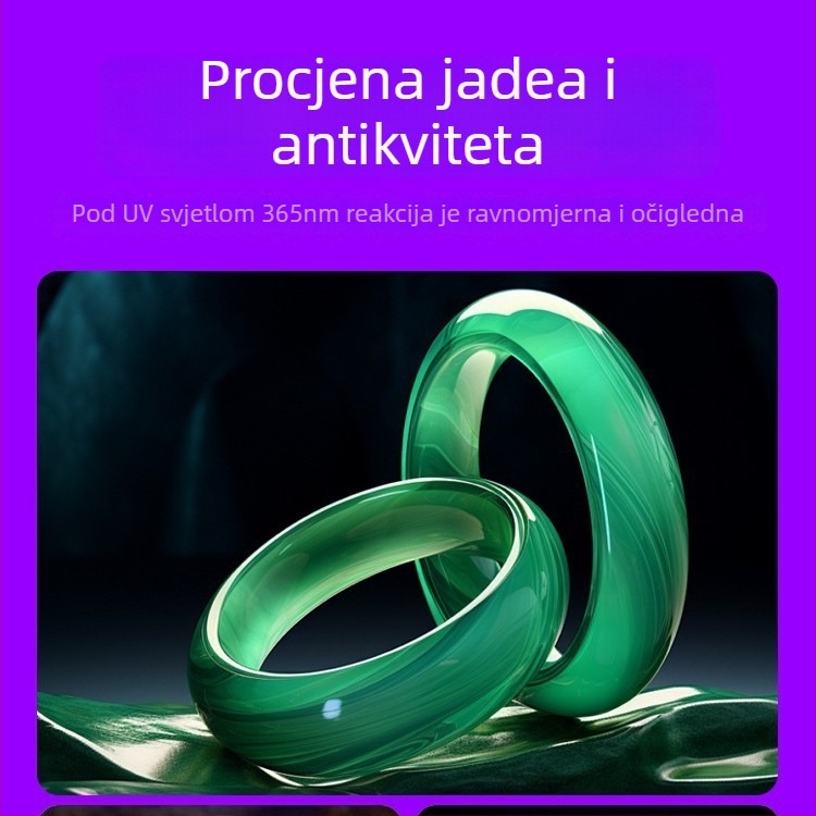 UV svjetiljka za identifikaciju — LED, 5W, baterija 2200mAh, domet do 50 m, višestruka funkcionalnost, uključen punjač
