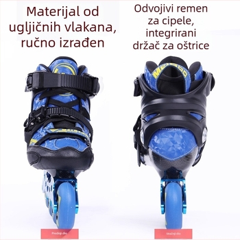 Meigao dječje karbonske rolkice – karbonska potplat, PU gornji dio, kotači u jednom redu