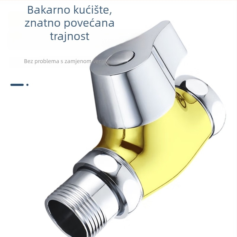 Push-type ispirna ventila za klozet tip squat, model brzog otvaranja, bakar, izlaz 1 inč, vrijeme ispiranja 5–8 s, radni tlak 0,1–1,0 MPa