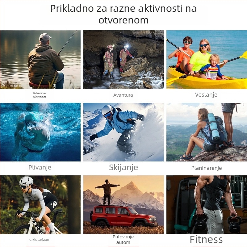 Vanjska vodootporna pojasna torba, PVC, 2L kapaciteta, za trčanje, kampiranje i vožnju biciklom