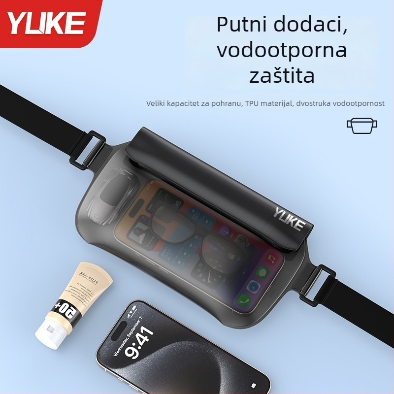 Feather vodootporna torbica za telefon za aktivnosti na otvorenom – TPU materijal, jednostavan dizajn, za sve uzraste, unisex