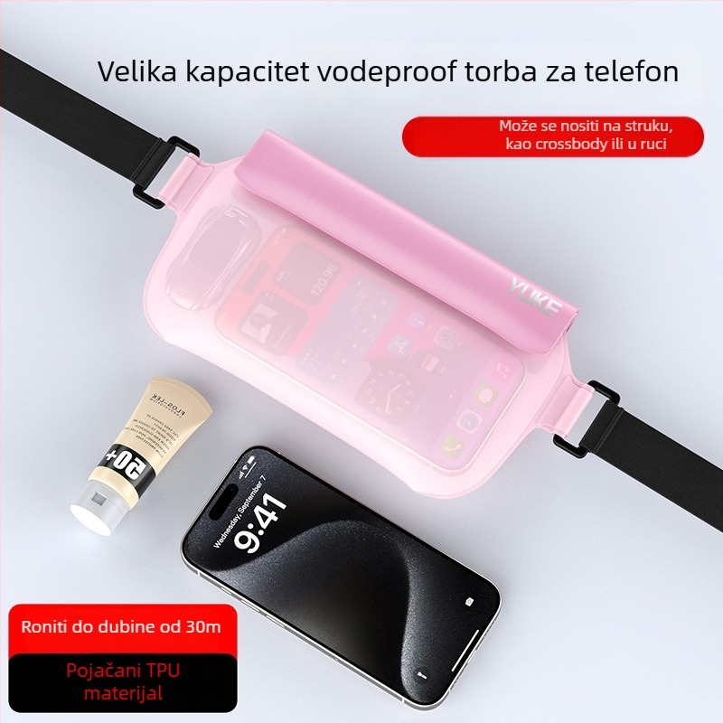 Feather vodootporna torbica za telefon za aktivnosti na otvorenom – TPU materijal, jednostavan dizajn, za sve uzraste, unisex