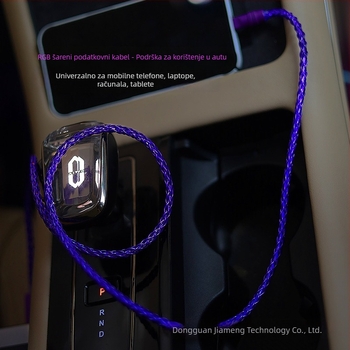 USB-C kabel za punjenje za mehaničke tipkovnice, RGB gradientni streamer osvjetljenje, 60W PD, cinkova legura