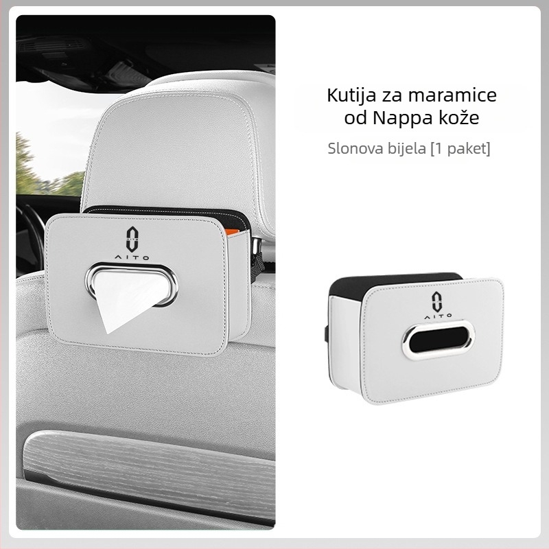 Kožna viseća kutija za maramice za stražnju naslonu sjedala automobila, nepersonalizirana